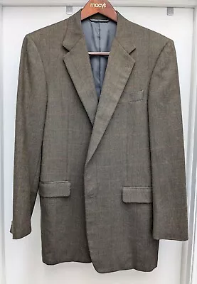 Abrigo/Abrigo Deportivo Hickey Freeman Lana Cachemira Verde Oscuro con Cuadros Rojos Para Hombres 42 L Foto 1 de 4