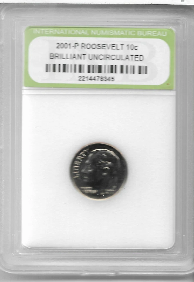 🔥 Liberty 2001 Roosevelt Unc Dime Nice Uncirculated US Collection Coin LOT:!58 - Image 1 of 1