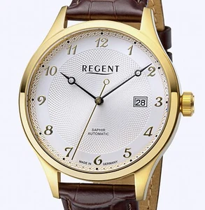 Orologio da uomo Regent Made in Germany automatico vetro zaffiro GM-2214 UVP* 328,00 EUR - Foto 1 di 5