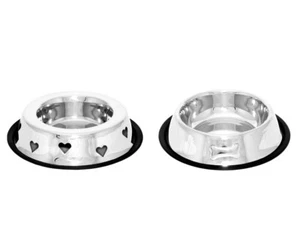 Fressnapf Hund Edelstahlnapf mit Gravur Hundenapf rutschfest mit Namen Dog Bowl - Picture 1 of 9