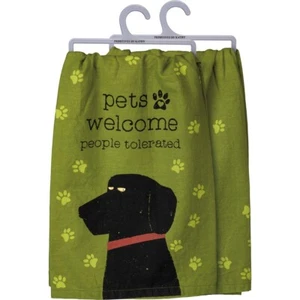 Toalla de cocina tolerada Primitives by Kathy Pets Welcome People 106326 nueva - Imagen 1 de 3