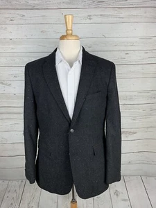 Joseph Abboud anthrazit gefleckt Ellenbogen Patch 2 Btn Sport Mantel Herren M Wollmischung - Bild 1 von 10