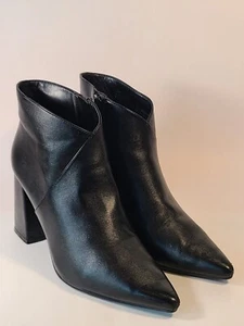 Seven Dials Women's Pointed Toe Ankle Boots Black Size 7.5M Side Zip - Picture 1 of 10
