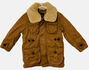 GAP Boys Insulated Utility Jacket With Removable Faux Fur Collar (Size XS 4-5) - Picture 1 of 8