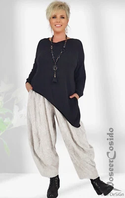 LAGENLOOK Ballon-Hose Winter Crash Cord ecru XL-XXL-XXXL 46 48 50 52 54 56 - Bild 1 von 4