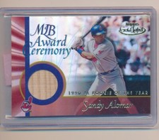 2001 TOPPS GOLD LABEL MLB AWARD CEREMONY RELIC SANDY ALOMAR INDIANS