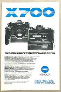 Vintage 1982 Original Print Advertisement Full Page - Minolta X700 Camera
