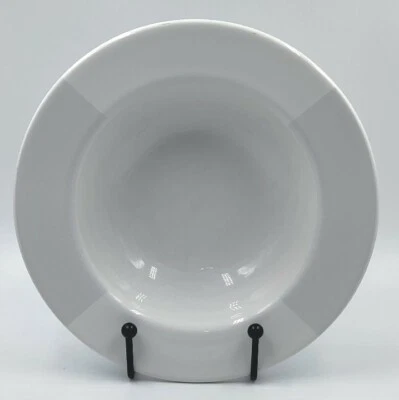 SIGNATURE NAUTICA ARCTIC WHITE Sopa Cereal Fruta Postre Cuenco Blanco Gris 8.25" Foto 1 de 4