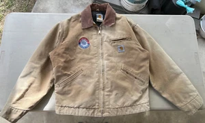Carhartt J01 BRN Sun Faded Vintage Detroit Giacca Cappotto Made in USA Street/Workwear - Foto 1 di 24