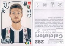 PANINI FOOTBALLERS 2017-18 - figure-sticker N.292 *JUVENTUS-RUGANI-*NEW