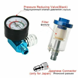 1/4" Druckluft Filter Druckminderer Manometer Luftregler für Lackierpistole DHJ - Bild 1 von 7