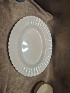J&G Meakin England White Fluted Oval 14 x 11 Serving Platter Vintage - Picture 1 of 9