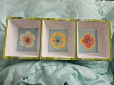 Пластиковое сервировочное блюдо цветы для фруктовых соусов закусок - Изображение 1 из 3