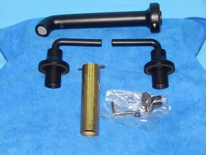 Pfister LG49-TNT2B Matte Black Tenet Wall Mount Widespread Bathroom Faucet Set - Picture 1 of 5