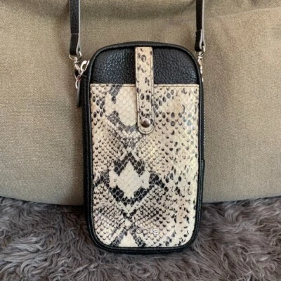 Bolso Bandolera Lodis Para Mujer Cartera Cuero Marfil Negro Multicolor Foto 1 de 4