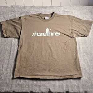 Shane Hines Band Logo T-Shirt - Olive Green - Size XL Short Sleeve Tee Cotton  - Picture 1 of 6