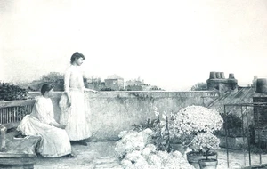 Twilight in Paris~Childe Hassam Photogravure Groupil & Co. Artist Print  1880's - Picture 1 of 12