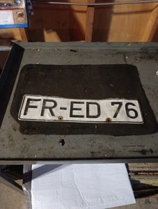 Vintage FR-ED 76 Lincense  Plate, Perfect Man Cave Item!! - Picture 1 of 2