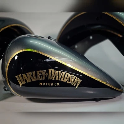 Harley Davidson Heritage Softail Индивидуально Окрашенный Оловянный Набор (Vicla Растянутое Крыло) - Изображение 1 из 4