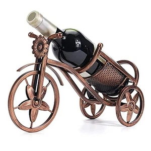 Tabletop Wine Rack, Wine Bottle Holder Single Bottle Bike Shaped, Freestanding - Picture 1 of 7