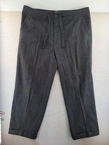 Vtg Polo Ralph Lauren Wool Pants Mens XL Gray Made USA Dress Drawstring W42" - Picture 1 of 11