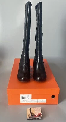 Miz Mooz Tailor Knee High Boots w/ Box — Women’s Size 7.5 — Black Leather - Image 1 of 4