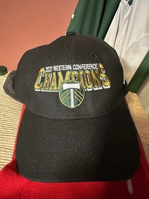 Portland Timbers 2021 Western Champions MLS Adidas Correa Ajustable Gorra Gorra Foto 1 de 3