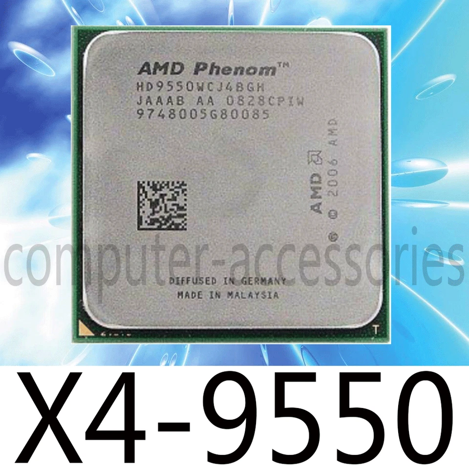 AMD Phenom X4 9550 Quad-Core 2.2 GHz 2M 95W Socket AM2+ CPU Processors - Image 1 of 1