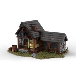 Custom MOC-76635 Medieval Stable Module of Large Village Theme (1730 Parts) - Picture 1 of 8
