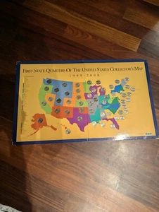 Complete First State Quarters of the United States Collector's Map 1999-2008 - Picture 1 of 19