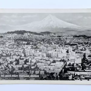 Cartolina d'epoca Mount Hood da Portland Oregon Graycraft Card Co Danville VA - Foto 1 di 4