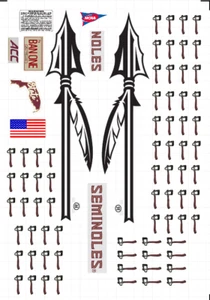 Cascos de fútbol americano Florida State Seminoles calcomanías de vinilo tamaño completo - Imagen 1 de 1