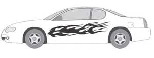 #A863 VINYL GRAPHIC SIDE DECAL AUTO SUV  VEHICLE CROSS OVER FLAME TRUCK VAN CAR  - Bild 1 von 3