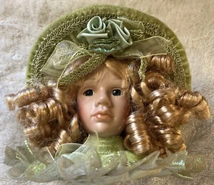 Victorian Style Doll Head Ornament Hand Painted Dan Dee Collection - Picture 1 of 6