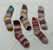 Nordic Socks Unisex IDA (5 Pairs) Soft Wool Socks EJ2 Mutli Large NWT  