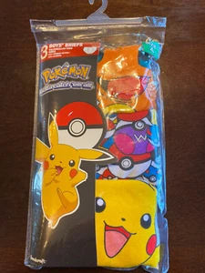 Boys POKEMON Underwear / Briefs - Little Boys Size 4 - THREE Pairs NEW NWT - Picture 1 of 3