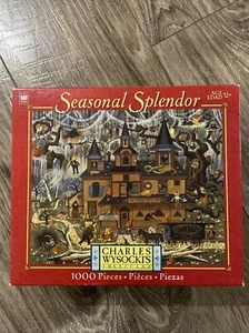 Charles Wysocki Seasonal Splendor Sweetheart Hotel Halloween 1000 Piece Puzzle - Picture 1 of 7