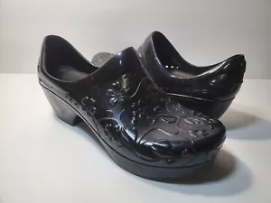 Dansko Pixie Embossed Floral Rubber EVA Professional Mule Clog - Size EU 41 - Picture 1 of 9