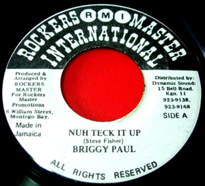 Briggy Paul Nuh Teck It Up 7" JA ORIG 1987 Rockers Master International VINYL - Imagen 1 de 4