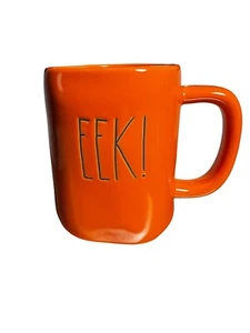 RAE DUNN Orange EEK! Halloween Fall Coffee Mug Artisan Collection By Magenta NEW - Picture 1 of 4