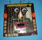 Wall Art Man Tommy Tech Help Recycled Mother Board on Wood Plaque Face 11"x 12" 