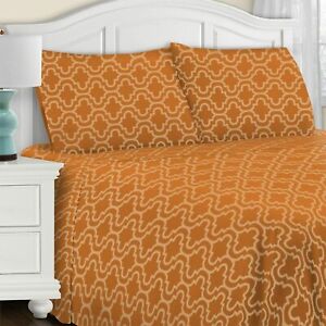 SUPERIOR Cotton Flannel Bed Sheet Set - Cotton Bed Sheets, Deep Pocket Sheets, E