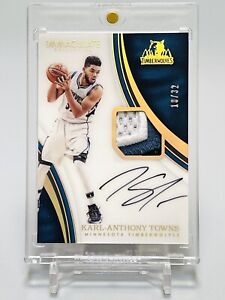 Karl Anthony Towns 2016-17 Panini Immaculate Acetate Patch Auto /32 Timberwolves