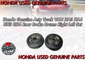 Honda Genuine Acty Truck VAN HA3 HA4 HH3 HH4 Rear Brake Drums Right Left Set - Picture 1 of 5