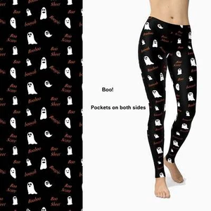Leggings Fantasmi Con Atteggiamento Intero Con Tasche - Foto 1 di 3