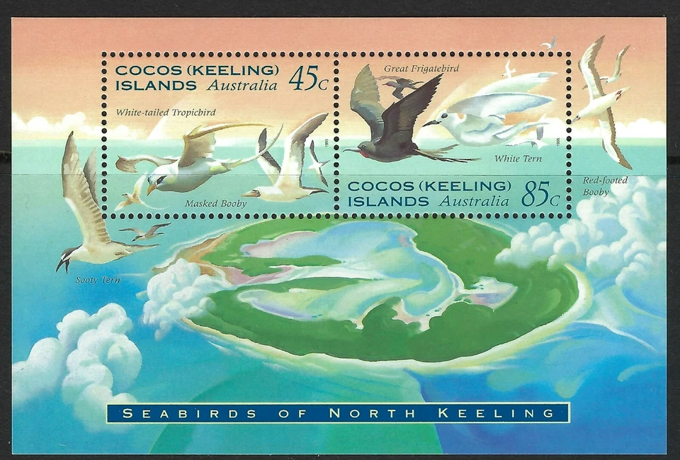 Mini hoja 1995 Cocos Keeling Islands SG# 325 Seabirds como nueva MUH MNH Foto 1 de 1