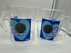 Oreo Cookies Dunking tazza da tè in vetro latte tazza da caffè trasparente set abbinato 2 pezzi - Foto 1 di 8