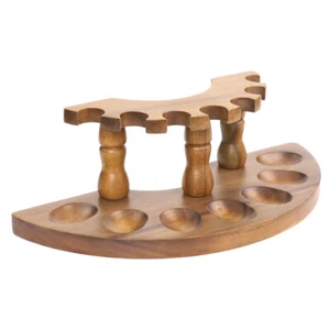 Handmade Wooden Tobacco Pipe Stand Rack fo 7 Tobacco Smoking Pipe Display Holder - Picture 1 of 11