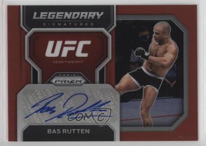 2023 Panini Prizm UFC Legendary Signatures Red /99 Bas Rutten #LS-BRT Auto