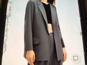 All Saints taupe/brauner offener Damenblazer "Aleida", Größe 2, muss gedrückt werden. - Bild 1 von 10